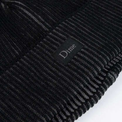 Dime Classic Rib Beanie - Black/Charcoal
