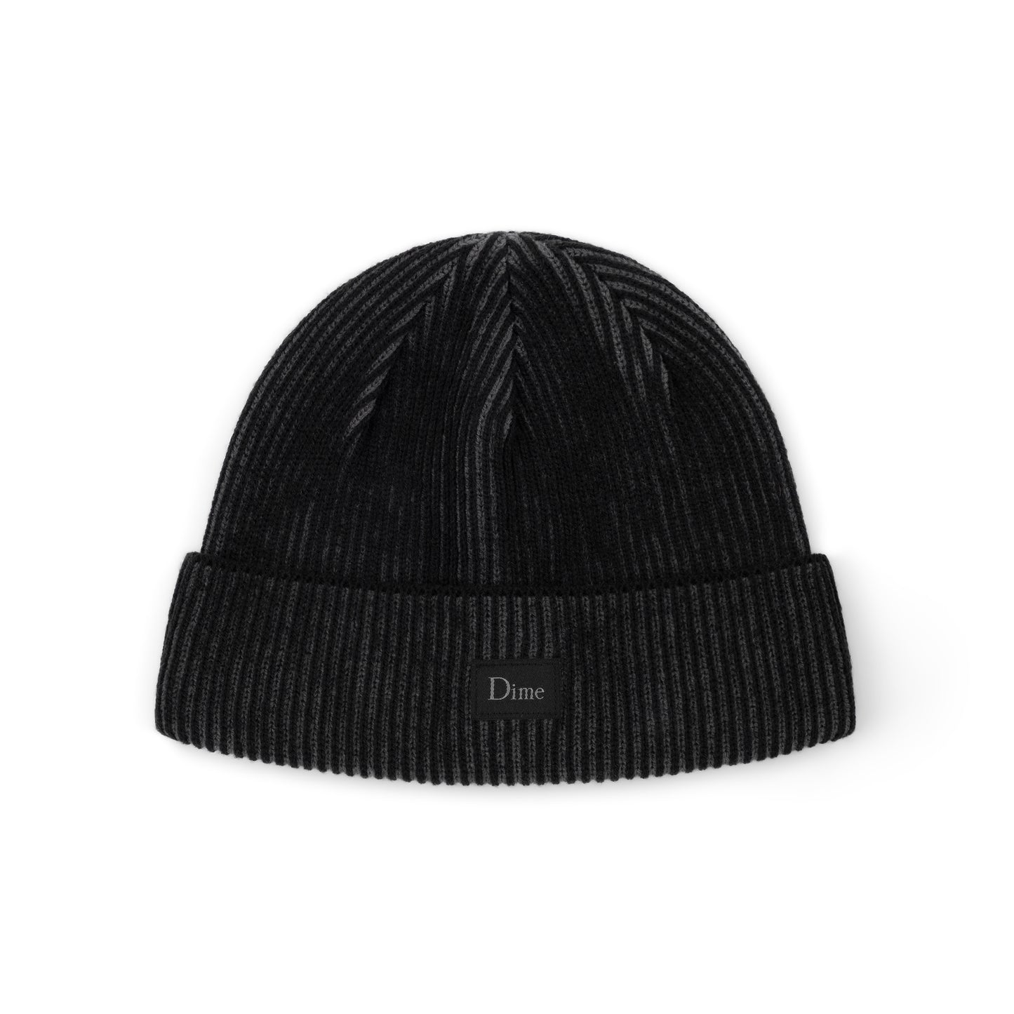 Dime Classic Rib Beanie - Black/Charcoal