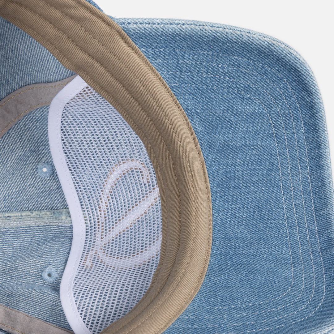 Dime Cursive Denim Worker Cap - Blue Washed