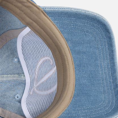 Dime Cursive Denim Worker Cap - Blue Washed