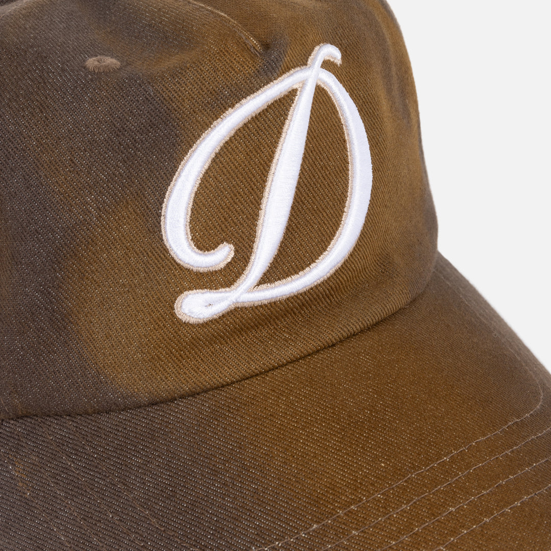 Dime Cursive Denim Worker Cap - Brown Washed