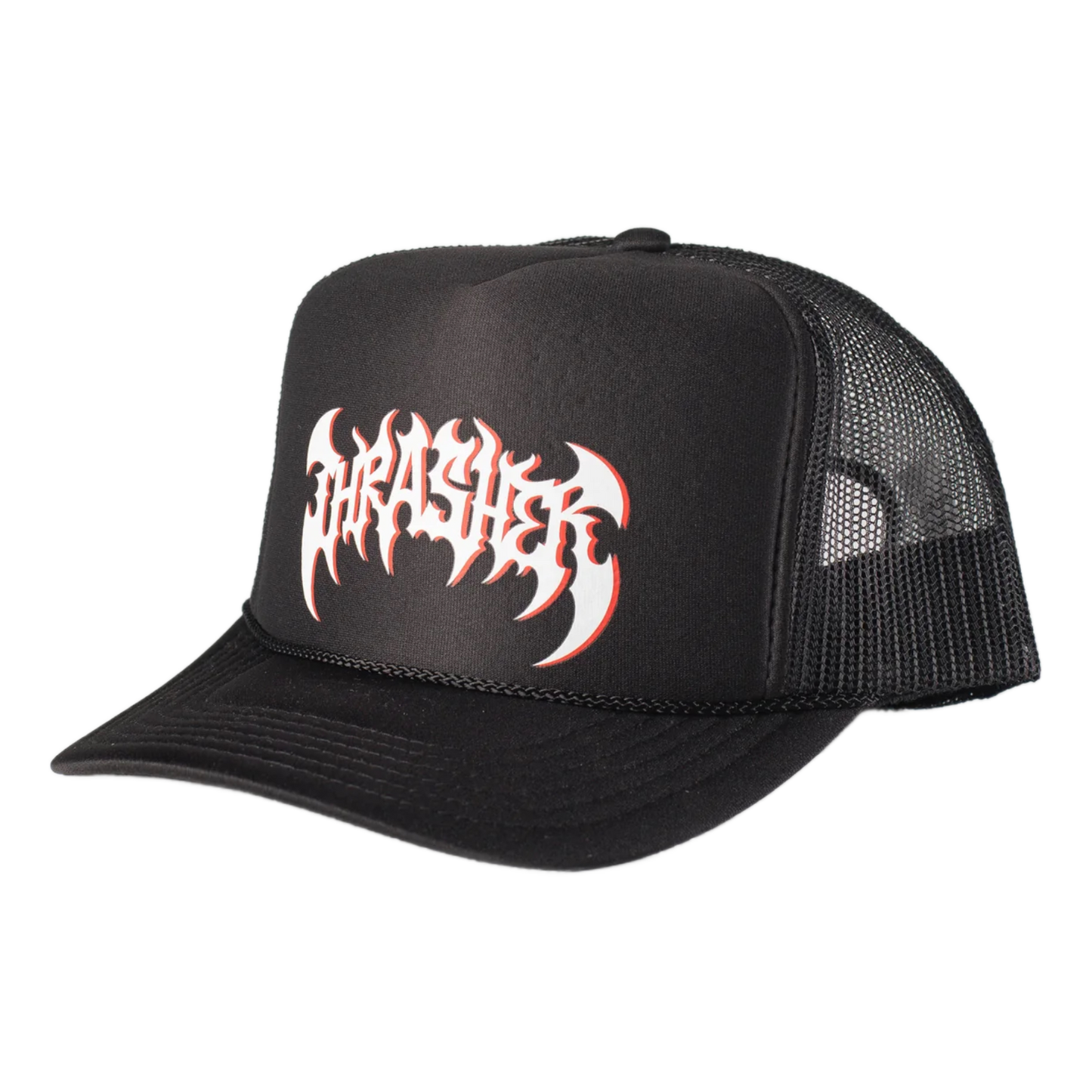 Thrasher Heavy Metal Trucker Hat - Black/Black