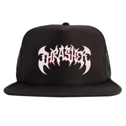 Thrasher Heavy Metal Trucker Hat - Black/Black