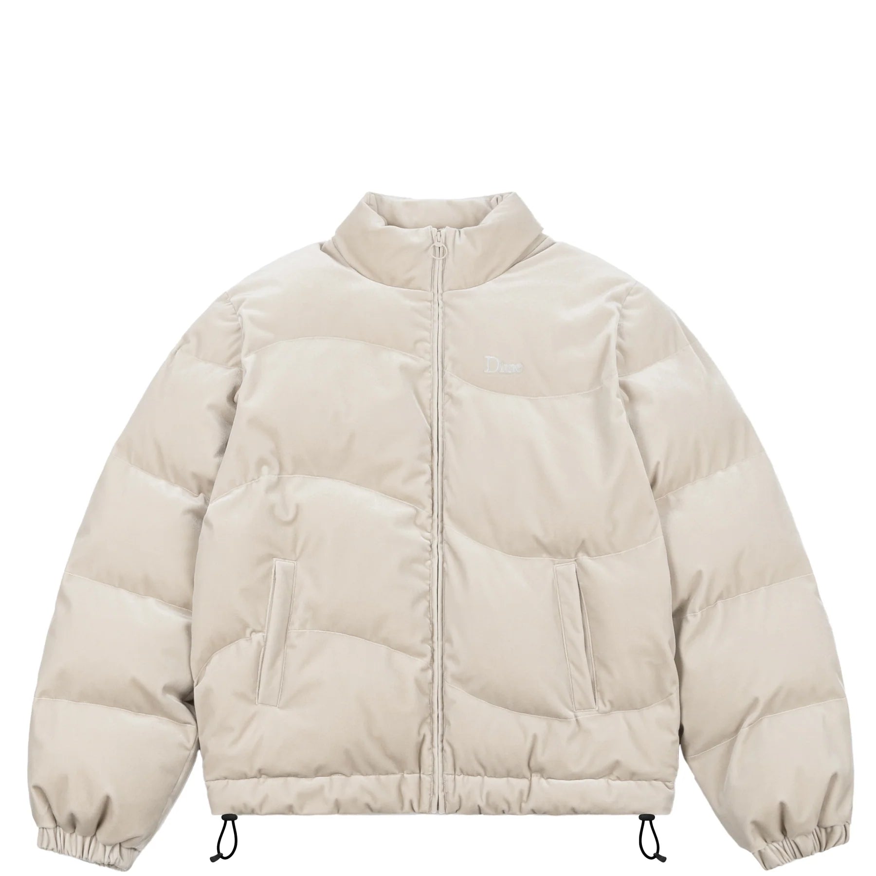 Dime Velvet Quilted Puffer - Beige – Ninetimes Skateshop