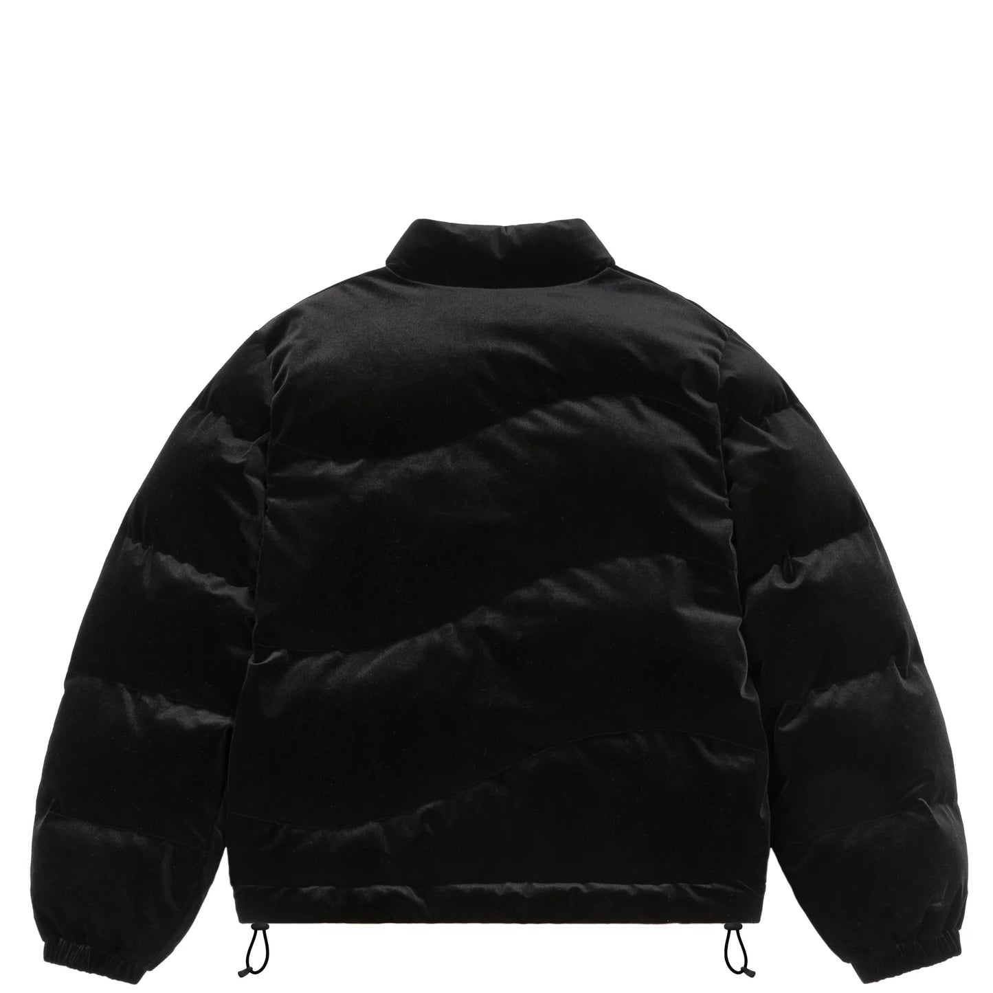 Dime Velvet Quilted Puffer - Black