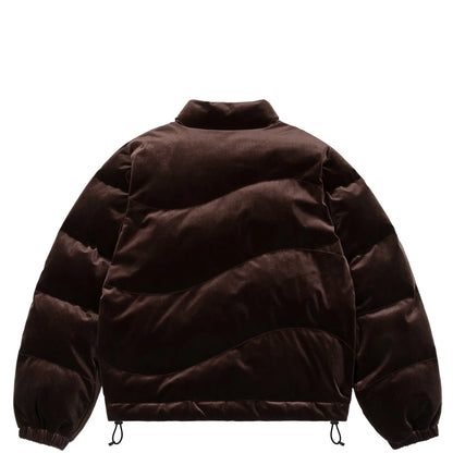 Dime Velvet Quilted Puffer - Espresso