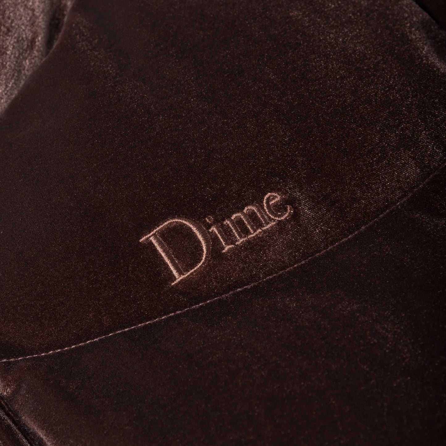 Dime Velvet Quilted Puffer - Espresso