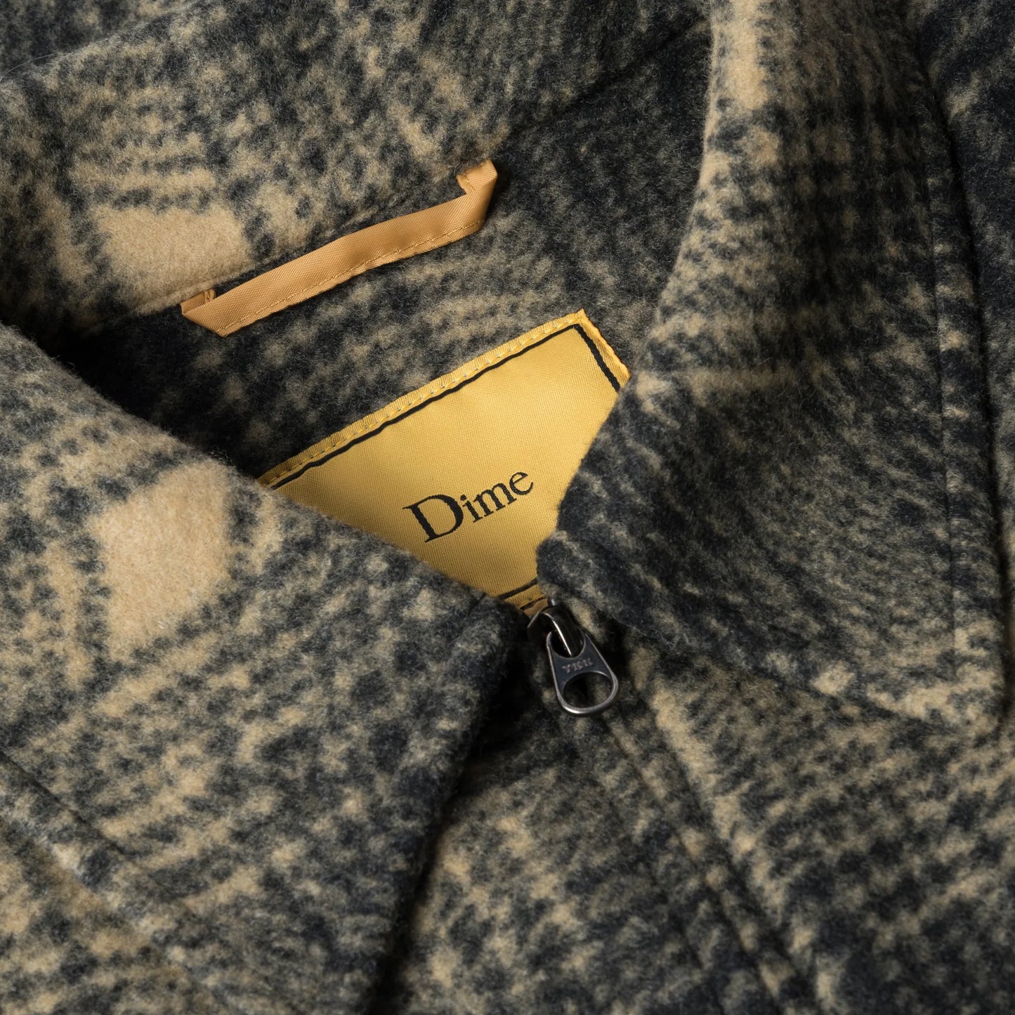 Dime Wave Plaid Jacket - Camel