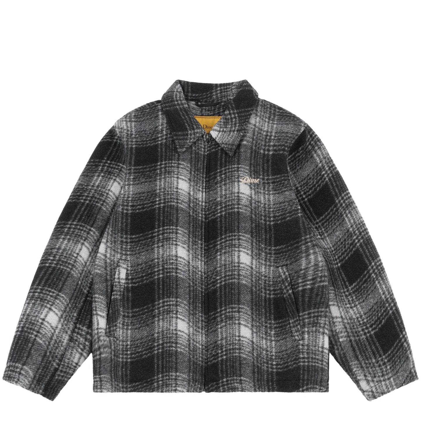 Dime Wave Plaid Jacket - Charcoal