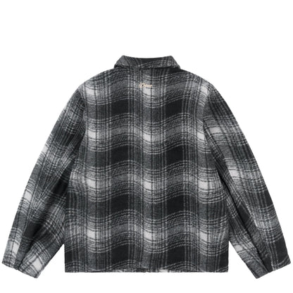 Dime Wave Plaid Jacket - Charcoal