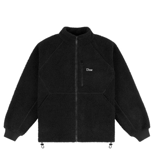 Dime Polar Fleece Sherpa Zip - Black