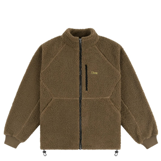 Dime Polar Fleece Sherpa Zip - Military Brown