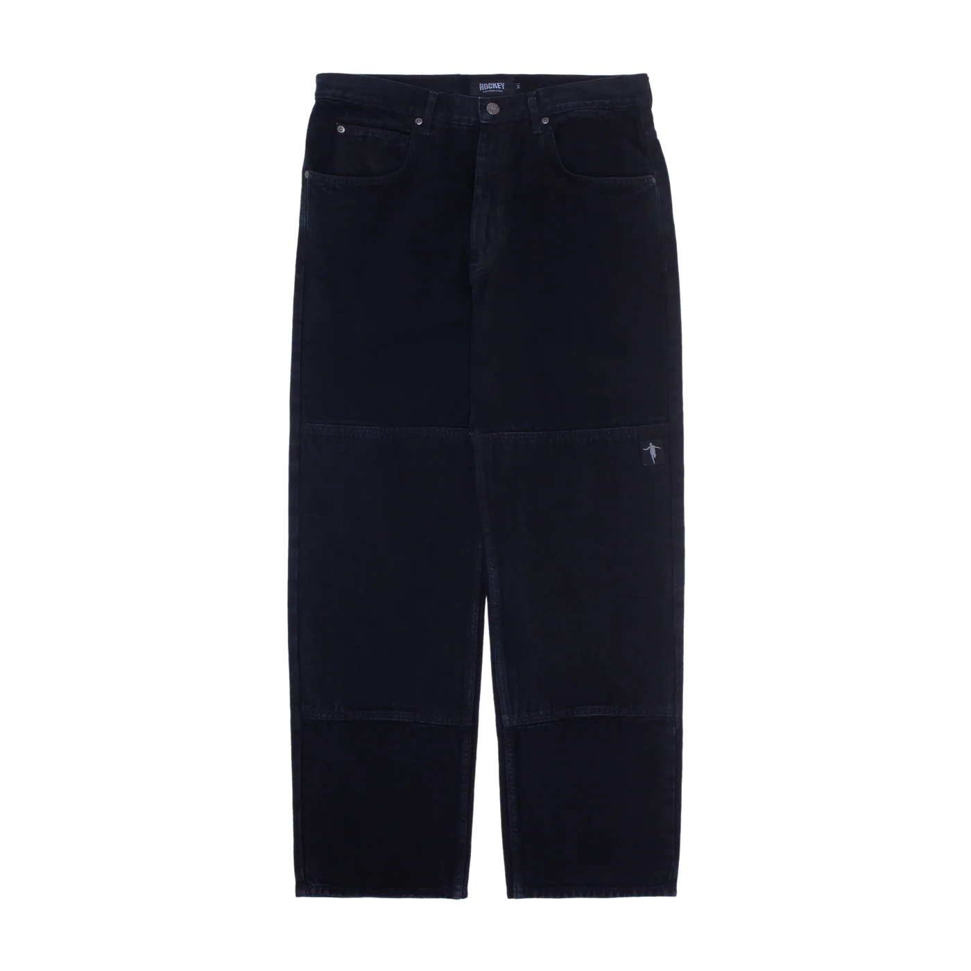 Hockey Double Knee Jean - Black