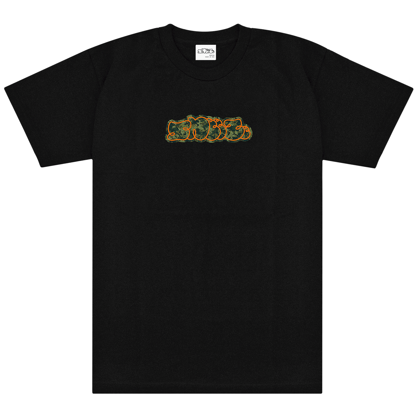 SNEEZE Camo Logo Tee - Black