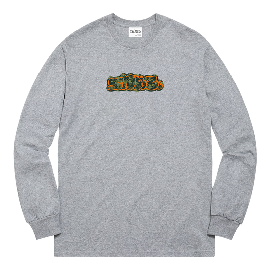 SNEEZE Camo Logo Longsleeve Tee - Heather Grey