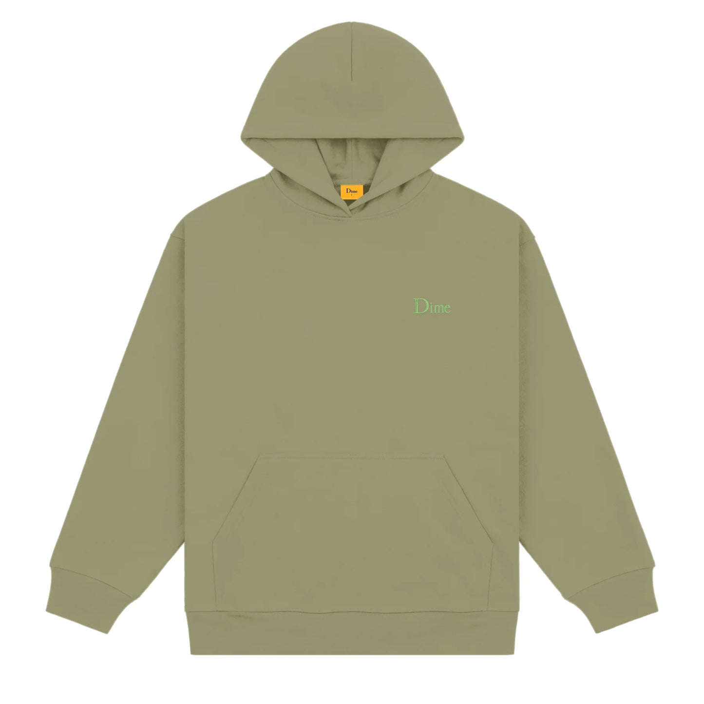 Dime Classic Small Logo Hoodie - Army Green