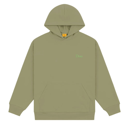 Dime Classic Small Logo Hoodie - Army Green