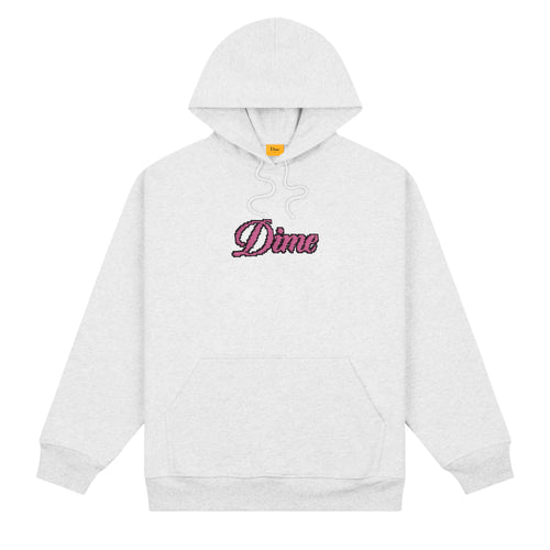 Dime Pixel Cursive Hoodie - Ash