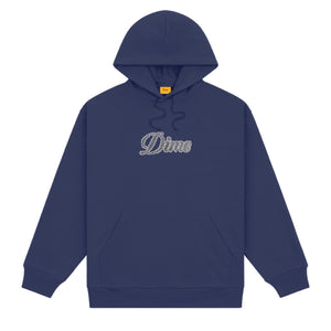 Dime Pixel Cursive Hoodie - Night Blue