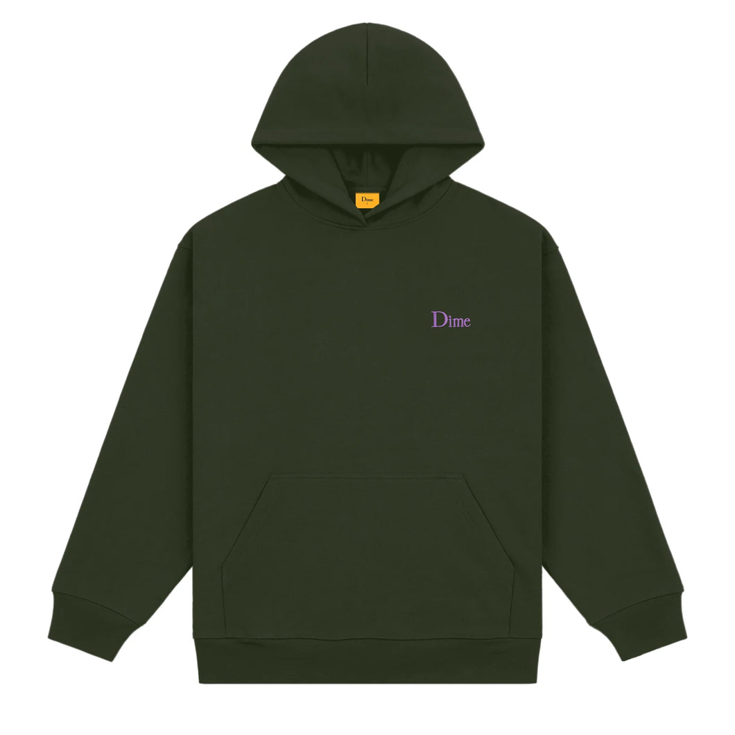 Dime Classic Small Logo Hoodie - Forest Green – Ninetimes Skateshop