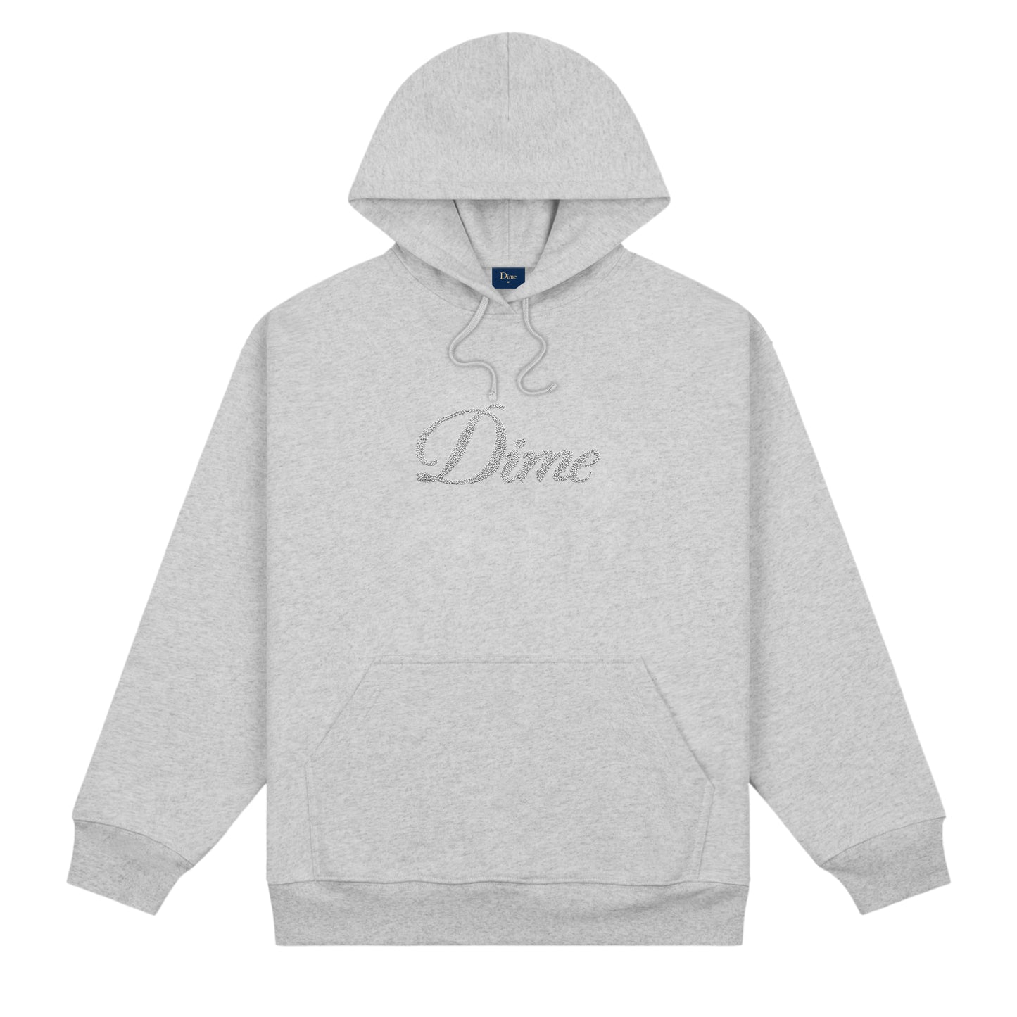 Dime Cursive Logo Hoodie - Heather Gray