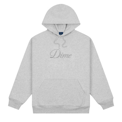 Dime Cursive Logo Hoodie - Heather Gray