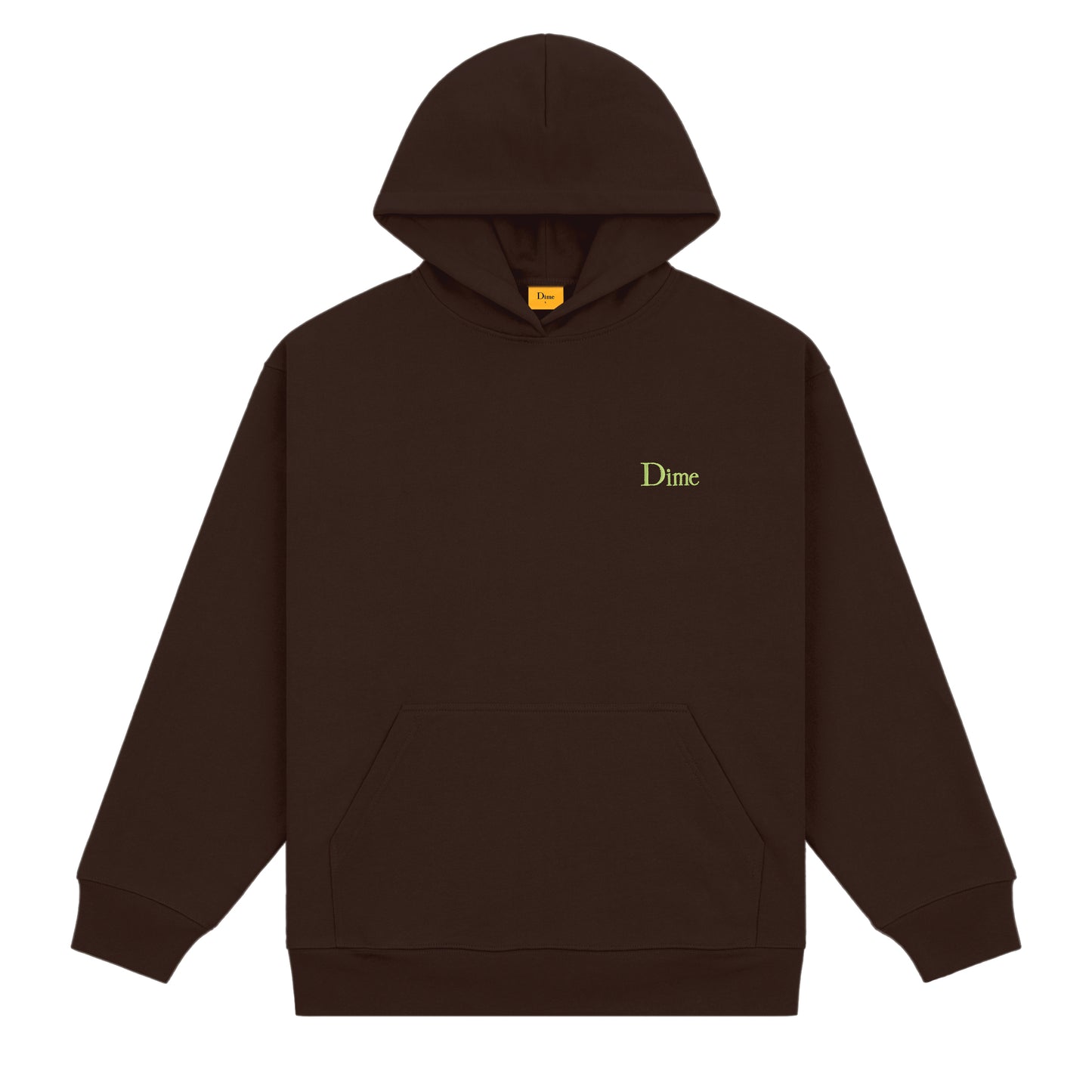 Dime Classic Small Logo Hoodie - Deep Brown