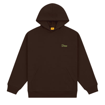 Dime Classic Small Logo Hoodie - Deep Brown