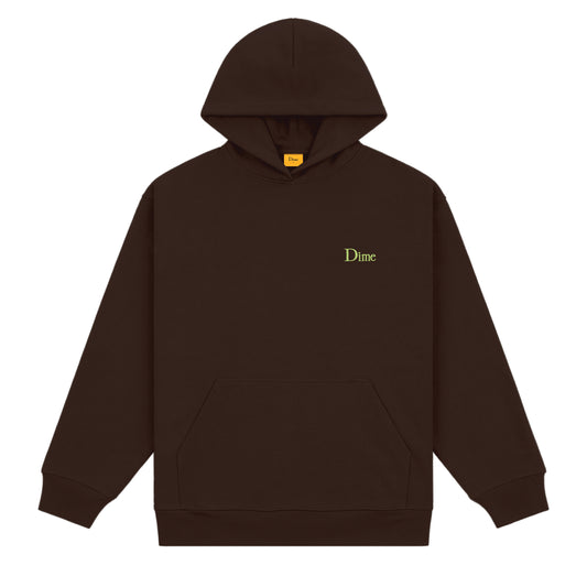 Dime Classic Small Logo Hoodie - Deep Brown