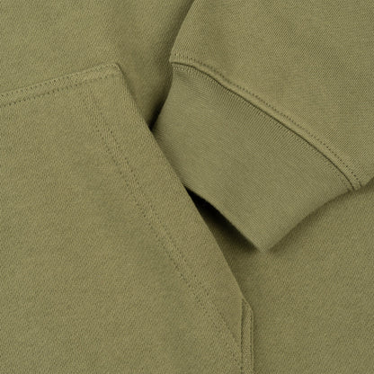 Dime Cursive Small Logo Zip Hoodie - Army Green