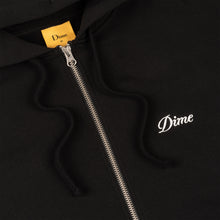 Load image into Gallery viewer, Dime Cursive Small Logo Zip Hoodie - Black