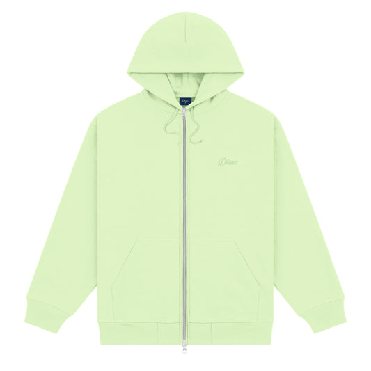 Dime Cursive Zip-Hoodie - Sage Green