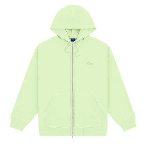 Dime Cursive Zip-Hoodie - Sage Green