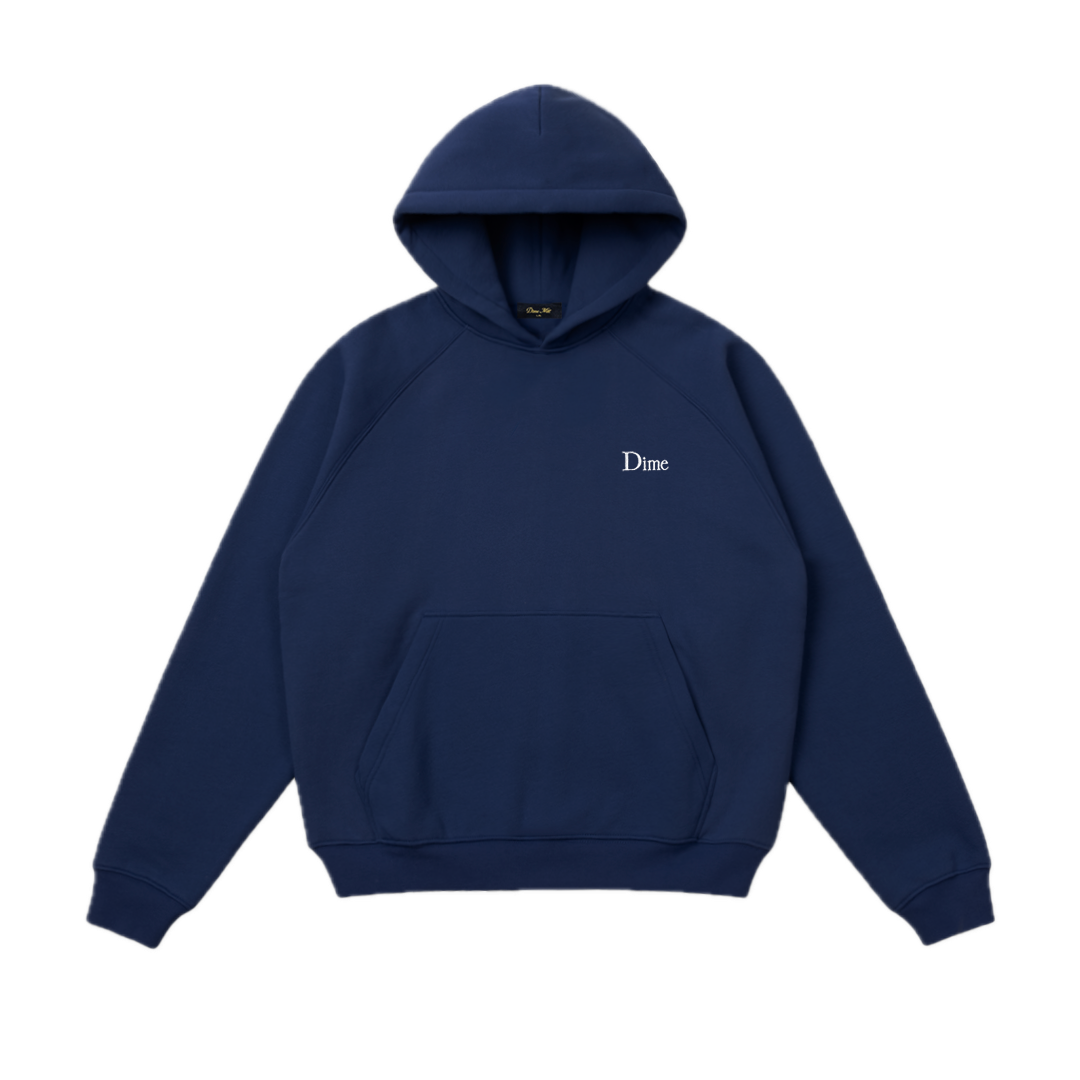 Dime Classic Small Logo Hoodie - Midnight Navy