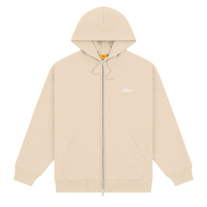 Dime Cursive Zip Hoodie - Sand