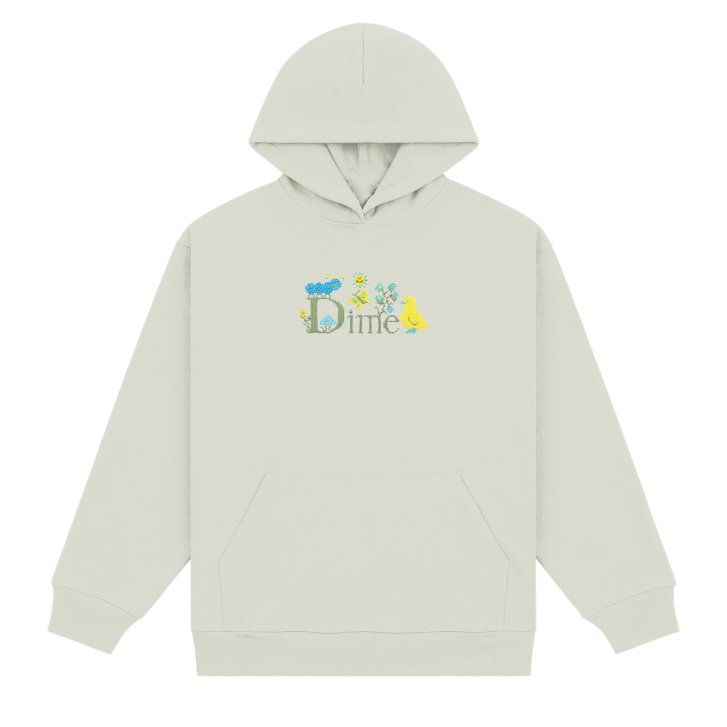 Dime Classic Cross Stitch Hoodie - Charcoal Moss