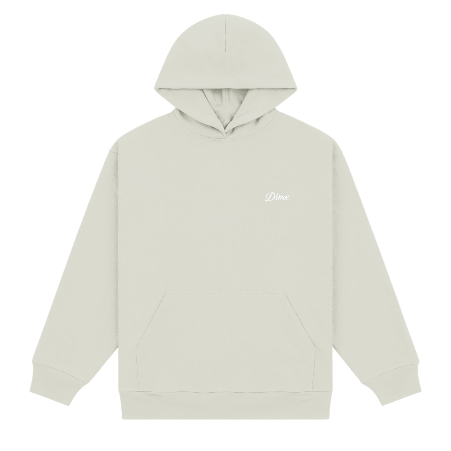 Dime Cursive Small Logo Hoodie - Charcoal Moss