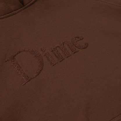 Dime Classic Logo Hoodie - Dark Brown