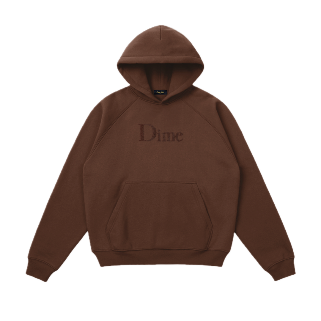 Dime Classic Logo Hoodie - Dark Brown