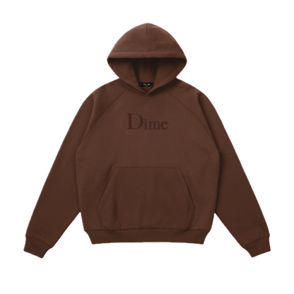 Dime Classic Logo Hoodie - Dark Brown