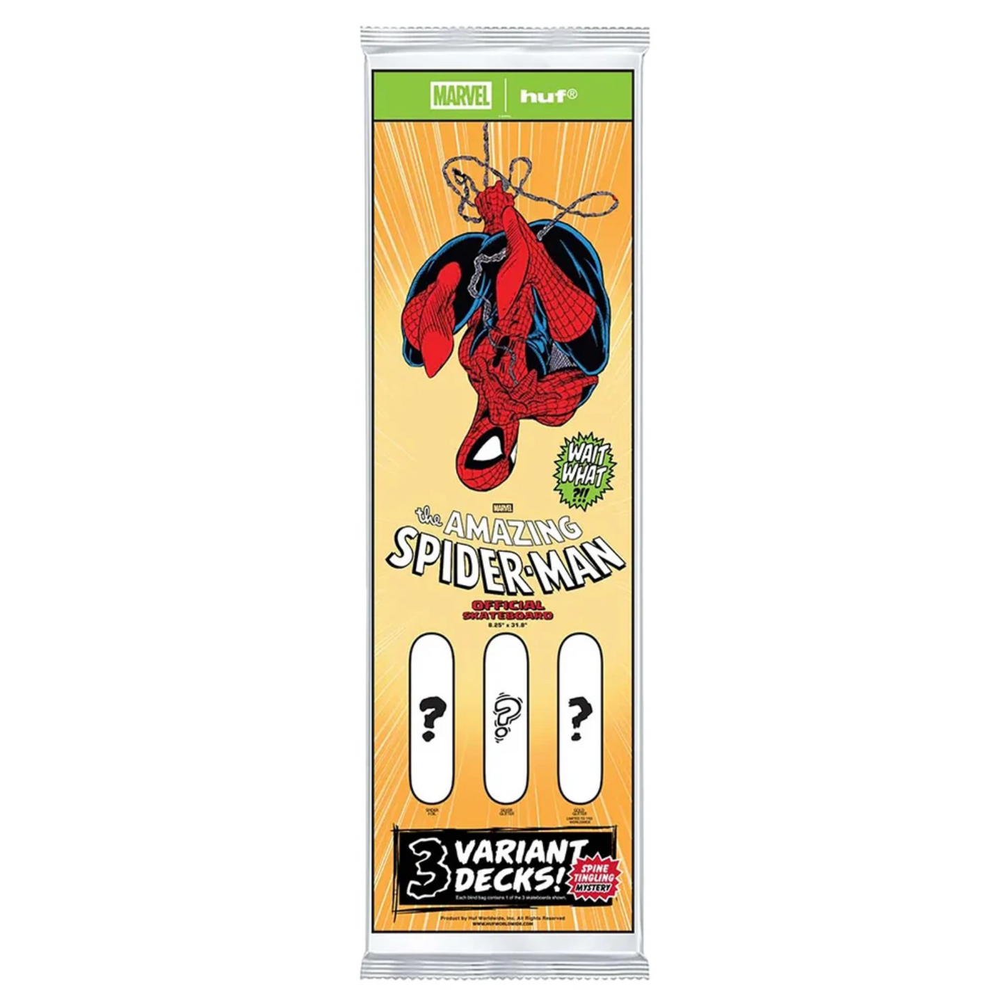 Huf x Marvel Spiderman 321 Blind Bag Deck - 8.25