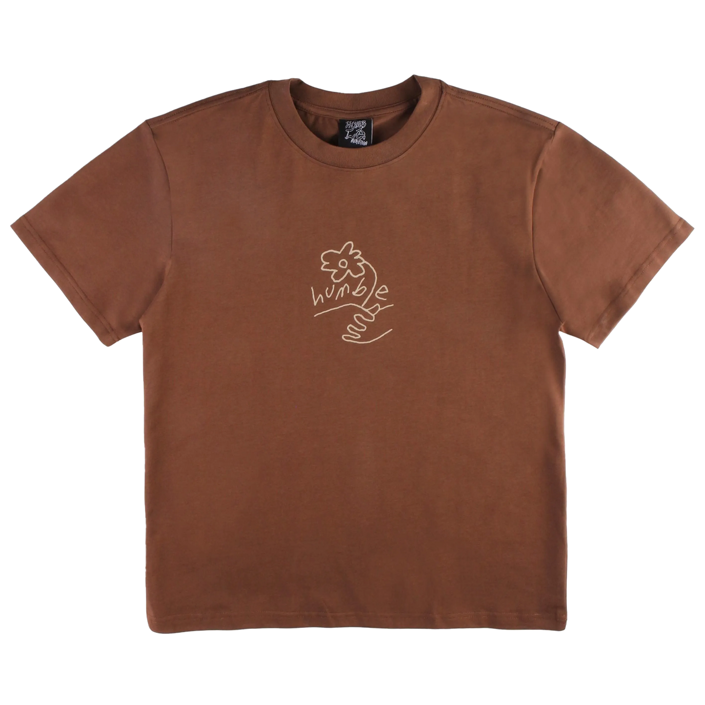 Humble NYC Flower Logo Tee - Brown