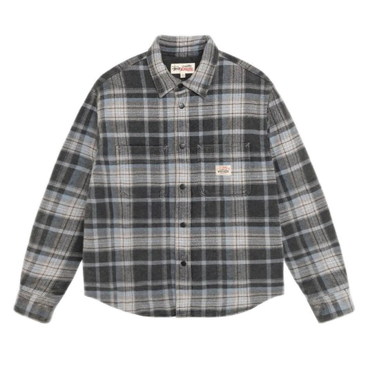 Stussy Heavy Washed Plaid Shirt - Blue