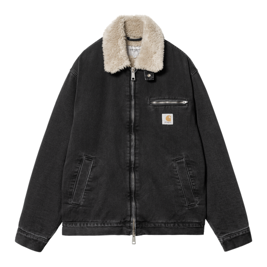 Carhartt WIP Herald Jacket - Black Stone Washed/Wall