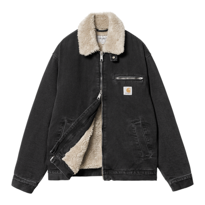 Carhartt WIP Herald Jacket - Black Stone Washed/Wall