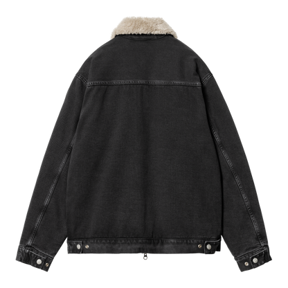 Carhartt WIP Herald Jacket - Black Stone Washed/Wall