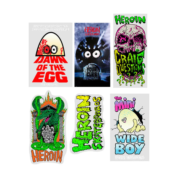 Heroin Dawn Of The Egg Stickers - 12pk
