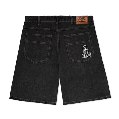 Butter Goods Hound Denim Shorts - Washed Black