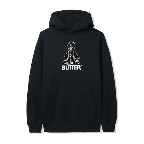 Butter Goods Hound Embroidered Pullover Hood - Black