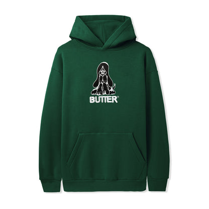 Butter Goods Hound Embroidered Hoodie - Dark Green